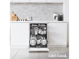 Lavavajillas - LG DF273FW,  14 servicios, 10 programas, 60 cm,  QuadWash™, Blanco