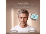Máscara LED - Cecotec FaceCare LÜM Ice, 9 luces LED, Infrarrojos, 112 LED, 448 chips LED, IceTech, Silicona médica, 210 min de autonomía, Blanco