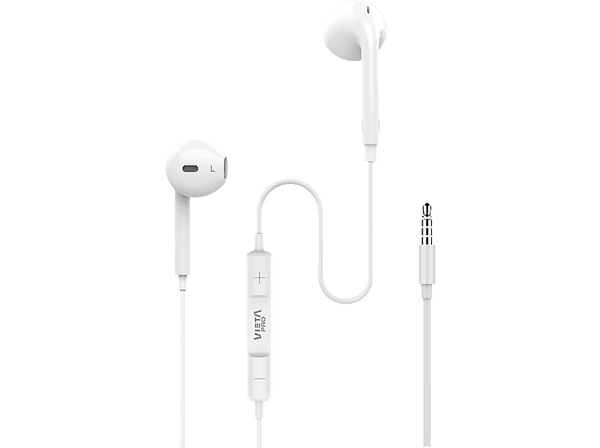 Auriculares de botón - Vieta Pro Cozy, Auricular de botón, Con micrófono, Mini Jack, Blanco