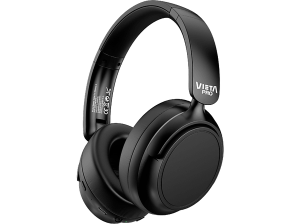 Auriculares inalámbricos - Vieta Silence 3, Circumaurales, Bluetooth, 50h Autonomía, Cancelación Ruido, Negro