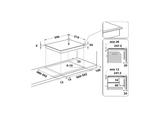 Placa inducción - Whirlpool WB B3760 BF, Inducción, 3 zonas, 9 niveles, Eléctrica, Biselado frontal, Negro