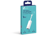 Adaptador - TP-Link UE300C, USB-C a RJ-45, 1000 Mbps, Gigabit Ethernet, Blanco