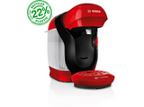 Cafetera de cápsulas - Bosch Tassimo Style TAS113E, 3.3 bar, 0.7 l, 1.400 W, Intellibrew, Tamaño Compacto, Sostenible, Rojo