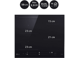 Placa inducción - LG CBIZ2435B, 4 Zonas, 1 Zona Flex, 59 cm, Negro