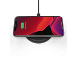 Cargador móvil inalámbrico - Belkin Wireless Charging Pad, Para móviles compatibles con carga Qi, Carga rápida, Negro