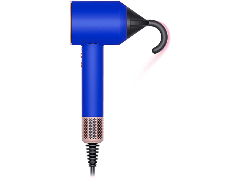 Secador - Dyson Supersonic Blue Blush, Edición Especial, Con Estuche, 1600 W, Temp 3, Difusor incluído, Azul índigo/ Rosa