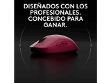 Ratón gaming - Logitech G Pro 2 Lightspeed, Bluetooth, Inalámbrico, 32.000 ppp, Ambidiestro, Botones personalizables, Conmutadores Lightforce, Magenta