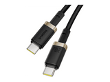 Cable USB - Baseus Dura, Tipo-C a Tipo-C, 100 cm, 240W, Carga rápida, Ultrarresitente, Negro y Dorado