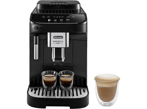 Cafetera superautomática - De'Longhi Magnifica EVO ECAM290.21.B, Molinillo integrado, Sistema Thermoblock, Vaporizador, Táctil, 1450W, 15bar, Negro