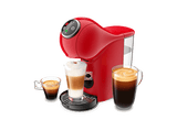 Cafetera de cápsulas - Krups Genio S Plus, Compacta, Alta presión, 30 tipos de bebidas, Función XL, 2 packs de regalo, Modo Eco, 15 bar, Roja
