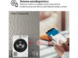 Lavadora carga frontal - LG F4WR5011A6F, 11 kg, 1400 rpm, 11 programas, AI Direct Drive™, Steam™, Blanco