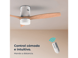 Ventilador de techo - Cecotec EnergySilence Aero 5600 Classic, 40 W, Motor DC, 52 pulgadas, Modo Verano/Invierno, Mando a distancia, Multicolor