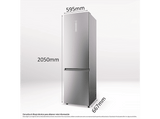Frigorífico combi - Haier HDPW7620ANPK 2D 60 Series 7 Pro, No Frost, 205 cm, 409 l, Motor Inverter, Daylight, Inox