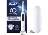 Cepillo eléctrico - Oral-B iO 5S, 1 cabezal , Estuche de viaje, Diseñado por Braun, Blanco