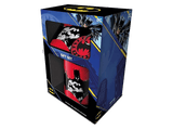Pack Merchandising - Sherwood DC Batman, Taza de cerámica de 315 ml, Llavero de goma, Posavasos de 10x10cm