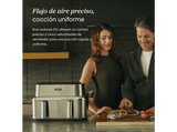 Freidora de aire - Cosori Iconic Dual, 8.6 l, 2700 V, 30 °C - 230 °C, Dual-Zone, Plata