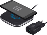 Cargador móvil inalámbrico - ISY IWQ-1010, ParaDispositivos compatibles con Qi, 10W, Negro