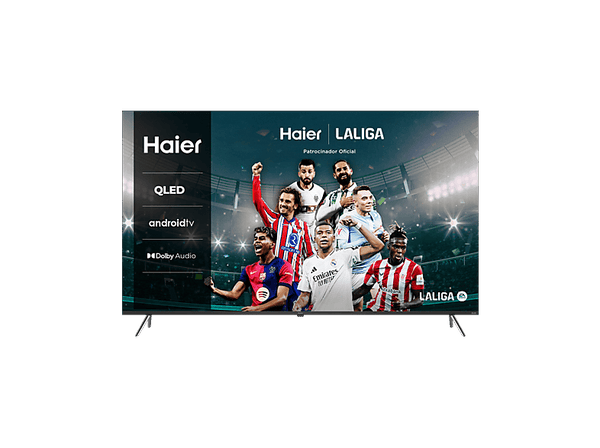 TV QLED 55" - Haier H55K705UG K705 Series, Smart TV (Android TV), HDR 4K, Direct LED, Dolby Audio, Dbx-tv, Negro