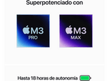 Apple MacBook Pro (2023) MRX73Y/A, 14,2, Chip M3 Max, CPU de 14 núcleos, GPU de 30 núcleos, 96 GB RAM, 8TB de SSD, macOS, Plata