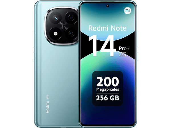 Móvil - Xiaomi Redmi Note 14 Pro+ 5G, Azul ártico, 256 GB, 8 GB RAM, 6.67" AMOLED 1.5K, Snapdragon 7s Gen 3., 5110 mAh