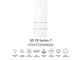 Frigoríficos combi - Haier  3D 70 Series 7 HTW7720DNGW, No Frost, 200.6 cm, Ancho especial 70 cm, 483 l, Cajones Direct Access, Wi-Fi, Blanco