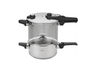 Olla express - Jata HOLL2547, 7L+4L, Acero inoxidable, Diámetro 22 cm, Triple sistema de seguridad, 2 Niveles de Presión
