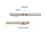 Apple MacBook Air (2026) 13.6 Retina, Chip M5 Apple, CPU de 10 núcleos, GPU de 10 núcleos, 24GB RAM, 1TB SSD, Blanco estrella, Sin cargador