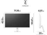Monitor - LG 32U501SB-W, 32  Full-HD, 120 Hz, 5 ms, Altavoces integrados, Blanco