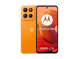 Móvil - Motorola Moto g15, Naranja, 128 GB, 8 GB RAM, 6.72 LCD, MediaTek Helio G81, Full HD+, Cuero Vegano, 5200 mAh