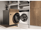 Lavadora integrable -  Haier Series 8 HWB100-B14858U1, Carga frontal, Motor Inverter, Función Vapor, Ciclo Smart AI, 10 kg, 1400 rpm, Sin panelar