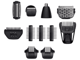 Afeitadora multifunción - Babyliss MT860E, 11 en 1, Sin cable, 70 min., Barba, nariz y cuerpo, Impermeable, Negro