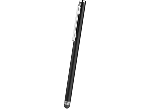 Lápiz óptico - Hama 00125106, Para tablets y smartphones, Punta tacto suave, Con clip, Negro