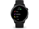 Reloj deportivo - Garmin vívoactive® 6, Negro, Silicona, 20mm, 8 GB, 1.2 AMOLED, Autonomía hasta 11 días
