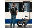 Bicicleta urbana - smartGyro Nimbus, Eléctrica, Plegable, Potencia Nominal 250W, Velocidad 25 km/h, 60 km, IPX4, Gris