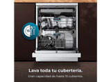 Lavavajillas - Cecotec Bolero Aguazero 6210 D, 15 cubiertos, 14 programas, 60 cm, Tercera bandeja, Pantalla FullColor XXL, Dual Zone Wash, White