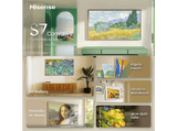 TV QLED 65 - Hisense 65S7S, UHD 4K, Canvas TV, Quad Core MT9618, Hi-Matte Display, UltraSlim, Modo Juego, Modo Arte, Anti reflejo, Gris carbón