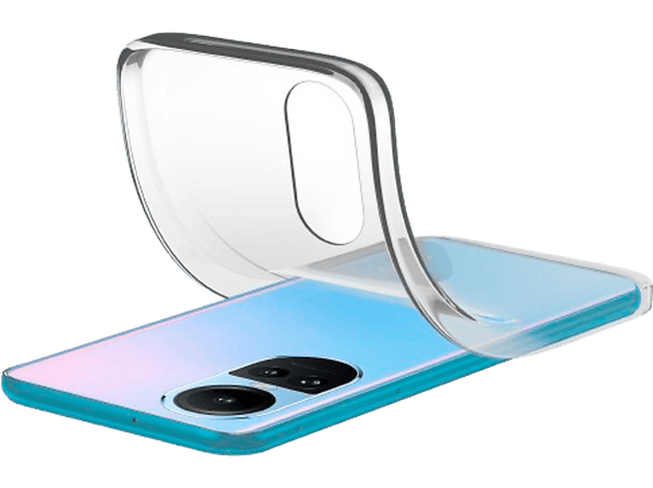 Funda - CellularLine Soft, Para OPPO Reno 10, Goma blanda, Trasera, Transparente