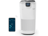 Purificador de aire - Rowenta PU8080F0, 60 W, Sistema de purificación 360°, Hasta 200 m2, 4 niveles de filtrado, 515 m3/h, Blanco y azul