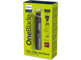 Barbero -  Philips One Blade Pro QP6552/15, maquinilla de afeitar cara y cuerpo, cuchilla 360, uso en seco y mojado, 20 longitudes,  autonomía 120 min