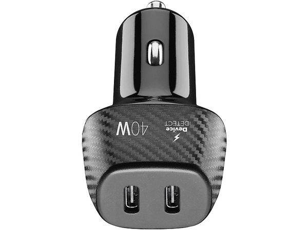 Cargador coche - CellularLine CAR MULTIPOWER, Universal, Tipo C, 40 W, Negro