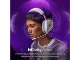 Auriculares gaming - Corsair VOID WIRELESS v2, Circumaurales, Conexión Inalámbrica de 2,4 GHz, Bluetooth, Dolby Atmos® Spatial Audio, Blanco