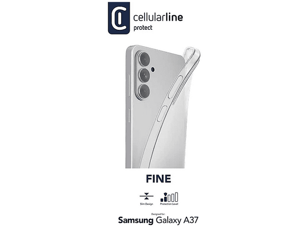 Funda móvil - CellularLine Fine, Samsung, Galaxy A37, Transparente