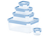 Pack Tupper - Tefal Clip&Close K3029012, 5 recipientes , 0.15 L-3.7 L,  Plástico, Transparente
