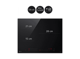 Placa inducción - LG CI5Z2420BN, 3 Zonas, Zona grande de 28 cm, 59 cm, Función Stop & Go, Negro