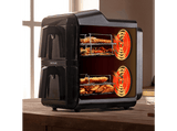 Freidora de aire - Cecotec Cecofry DuoLevel 12000 Window, 12 L, 2 cubetas 6 L, 3000 W, 10 programas, Sync, Match, Táctil, Negro
