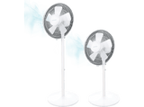 Ventilador de pie - Cecotec EnergySilence 535 2in1, 40 W, 5 aspas, 3 velocidades, Oscilación 75º, Altura regulable, Máx 115 cm, White