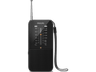 Radio portátil - Philips TAR1509/00, 0.1 W, Pilas AAA, Colgante, FM/AM, Negro