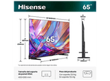 TV QLED 65 - Hisense 65E7S, QLED 4K, Esclador 4K IA, Modo Juego Plus, Dolby Visión IQ, Negro