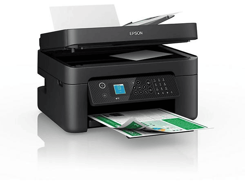 Impresora multifunción - Epson WorkForce WF-2930DWF, Inyección de tinta, 10 ppm, Fax, WiFi, Pantalla LCD, Impresión Móvil, Negro