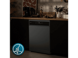 Lavavajillas - Cecotec Bolero Aguazero 6800 Dark, 14 cubiertos, Clase A, Inverter Plus Duo, 8 programas, SteamMax, BlueWater, O2 Dry, Negro